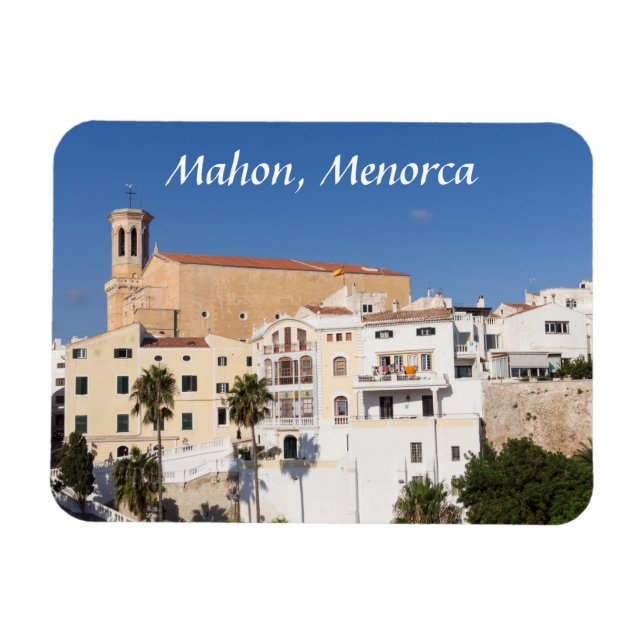 Church of Santa Maria - Mahon, Menorca, Spain Magnet (Horizontal)