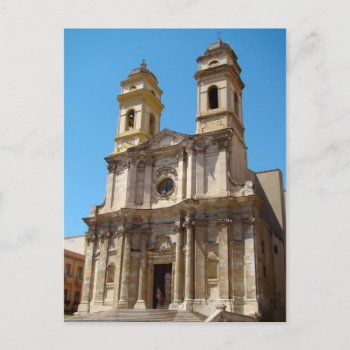 Church Of Sant'anna  Cagliari  Sardinia Postcard by birdersue at Zazzle