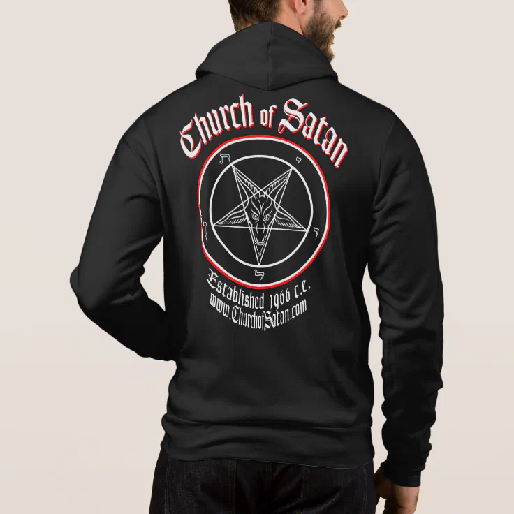 sagtmodighed Dæmon At accelerere Church of Satan 2-sided canvas hoody | Zazzle