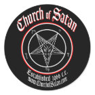 Church of Satan Decal Set Classic Round Sticker | Zazzle