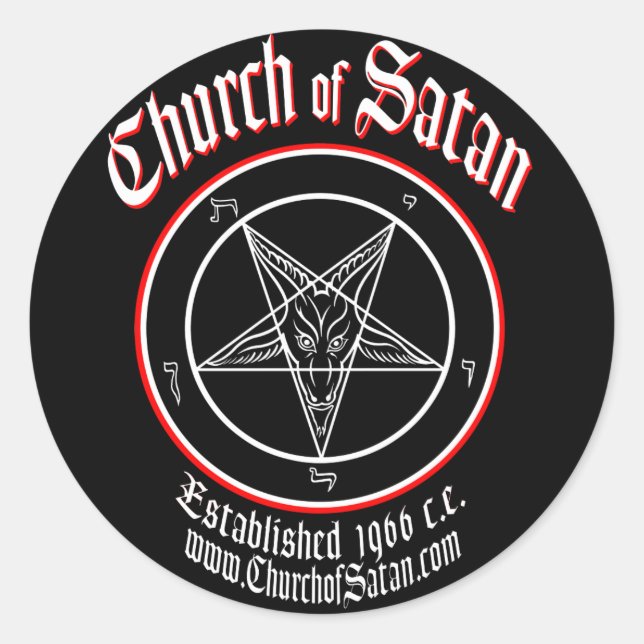 Church of Satan Decal Set Classic Round Sticker (Front)