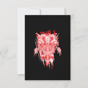Church Of Satan Gift All Hail Goat Satanic Baphome Thank You Card