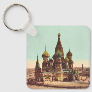 Church of St. Basil, Red Square Moscow Keychain