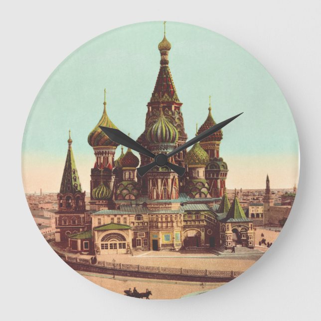 Church of St. Basil, Red Square Moscow Large Clock (Front)