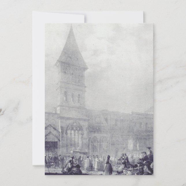 Church of the Abbey of Saint Philibert at Tounus Invitation (Front)