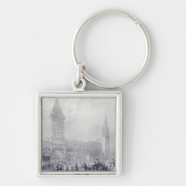 Church of the Abbey of Saint Philibert at Tounus Keychain (Front)