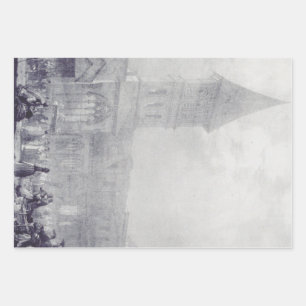 Church of the Abbey of Saint Philibert at Tounus Wrapping Paper Sheets
