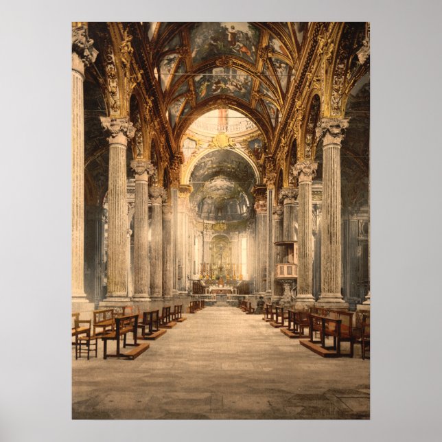 Church of the Annunciation, Genoa, Italy Archival Poster (Front)