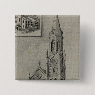 Church of the Assumption, Ansonia, Conn Pinback Button