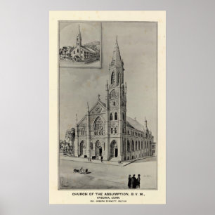 Church of the Assumption, Ansonia, Conn Poster