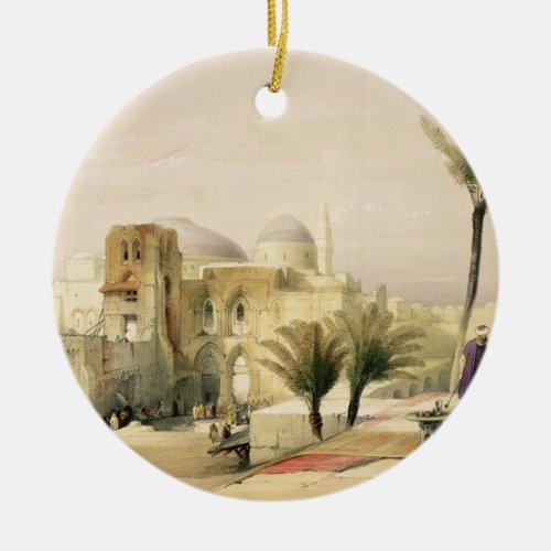 Church of the Holy Sepulchre Jerusalem plate 11 Ceramic Ornament