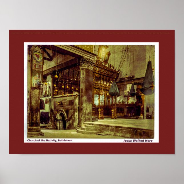 Church of the Nativity, Bethlehem. Christian art Poster (Front)