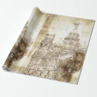 Names of Jesus Burgundy Wrapping Paper