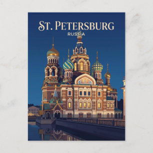 Church of the Savior on Spilled Blood Russia Postcard