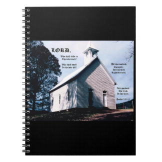 Church on a Hill with Psalm 15:1-2 Notebook