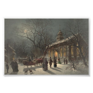 Church on Christmas Eve Photo Print