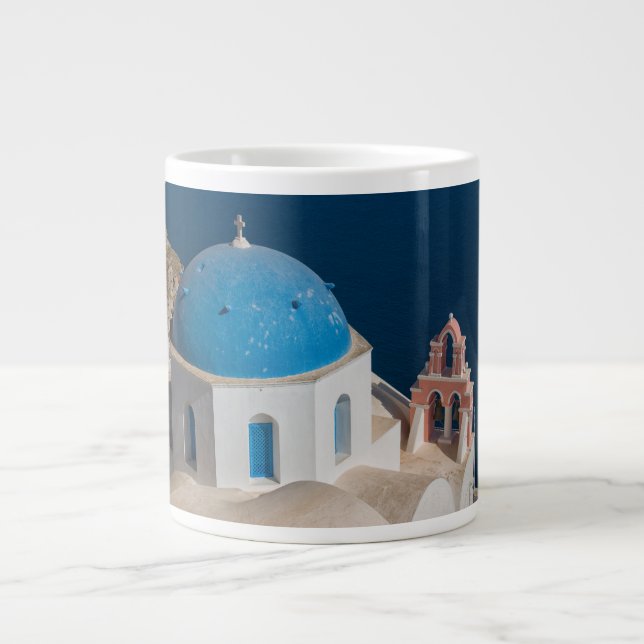 Church on the Island of Santorini, Greece Giant Coffee Mug (Front)
