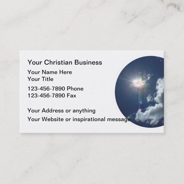 Church Or Christian Business Theme Card (Front)