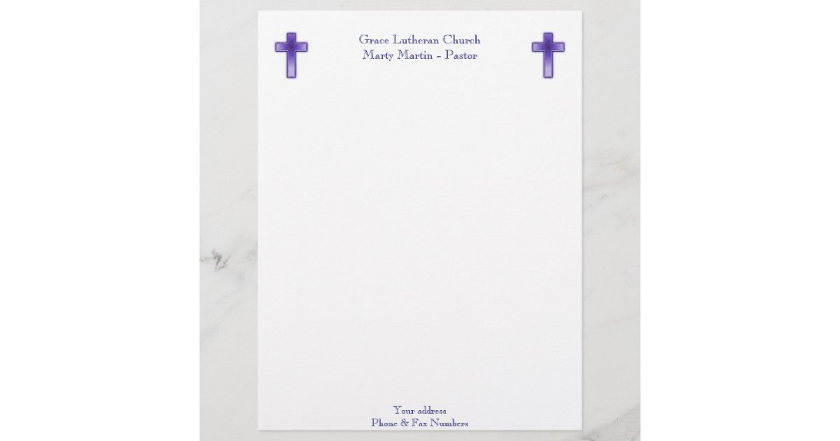 Church or Pastor Letterhead | Zazzle