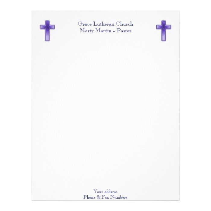 Church or Pastor Letterhead | Zazzle