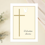 Church Ordination Invitation Cross &amp; Dove at Zazzle