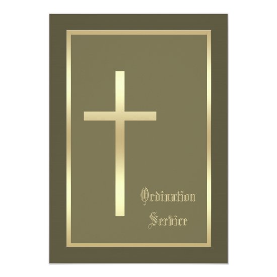 Church Ordination Invitation Cross Invitation