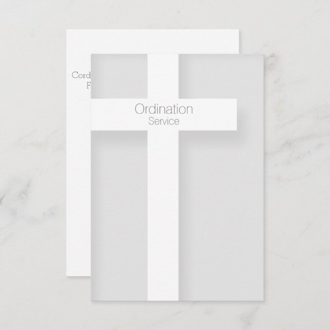Church Ordination Modern Invitation Cross 1 (Front/Back)