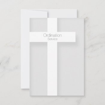 Church Ordination Modern Invitation Cross 1 by InMemory at Zazzle