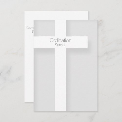 Church Ordination Modern Invitation Cross 1