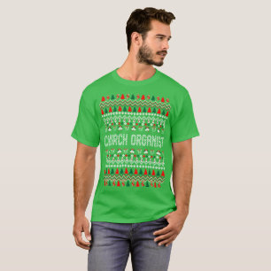 Church Organist Ugly Christmas Sweater Tshirt