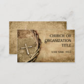 Church / Organization Aged Cross Business Card (Front/Back)