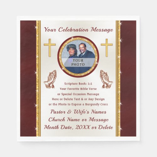 Church Party Ideas Personalized Religious Paper Napkins