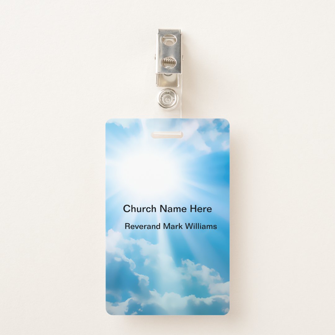 Church Pastor And Clergy Faith Name Badge | Zazzle