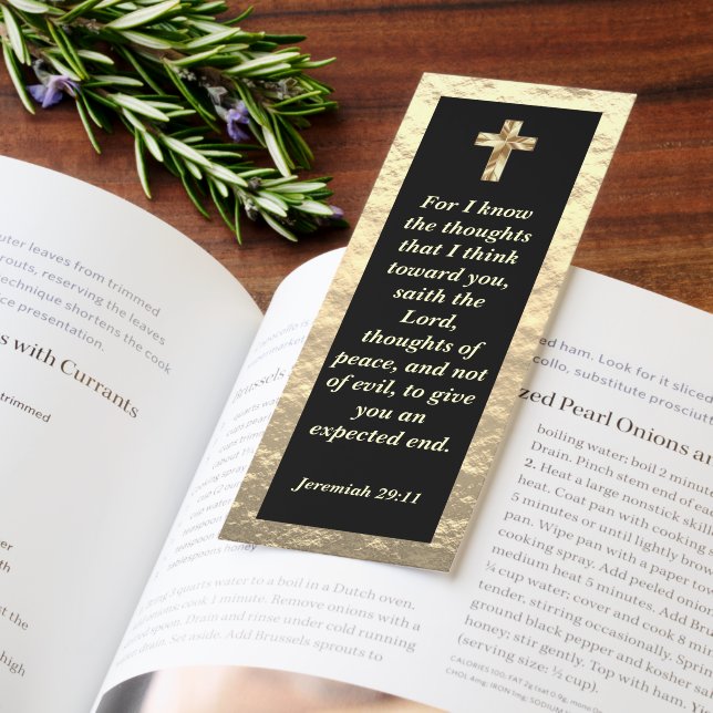 Church Pastor Black Gold Bible Verse Bookmarks (Book)