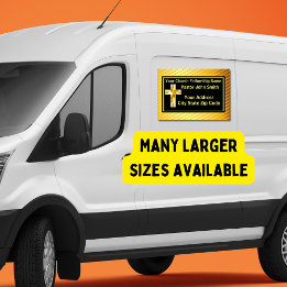 Church Pastor Classy Gold And Black  Car Magnet