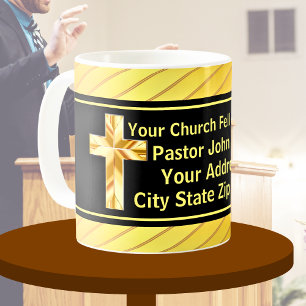 Church Pastor Classy Gold And Black Coffee Mug