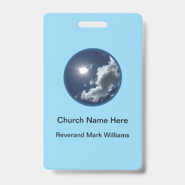 Church Pastor Clergy Faith Name Badges (Front)