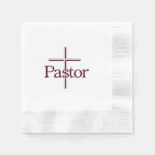 Church Pastor Cross Napkins