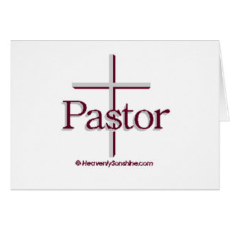 Church Pastor Gray Cross Greeting Card