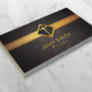 Church Pastor Minister Gold Cross Elegant Leather Business Card