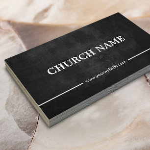 Church Pastor Rustic Chalkboard Business Card