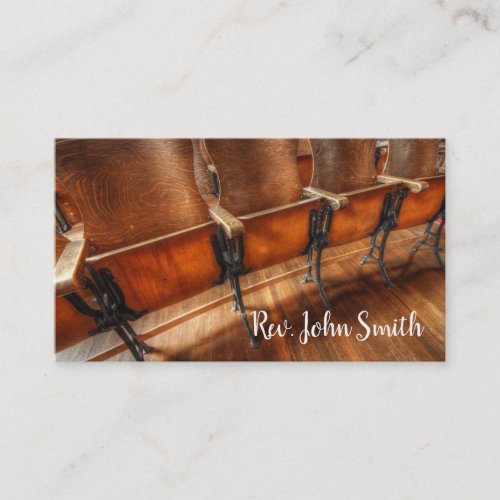 Church Pews Wooden Pew Background Unique Business Card