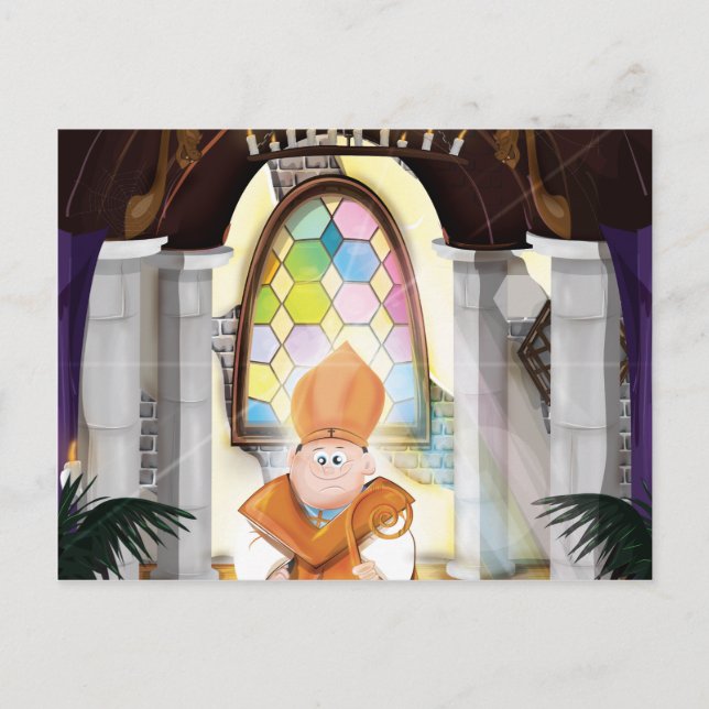 Church Priest Postcard (Front)