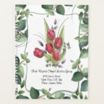 Church Red Tulip Personalized Floral Fund Raising Planner at Zazzle