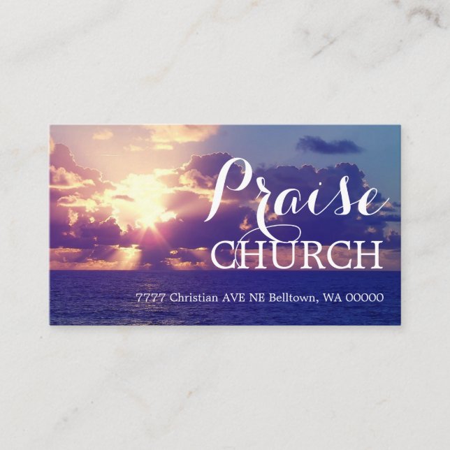 Church Religion Christian Pastor Business Card (Front)
