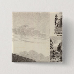 Church, residences & flouring mill pinback button