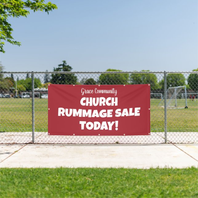 Church Rummage Sale! Personalized Banner (Insitu)