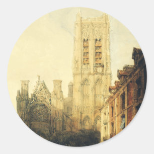 Church Saint-Jacques in Dieppe Classic Round Sticker
