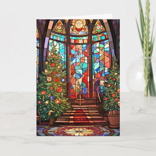 Church Sanctuary Christmas Greetings Card