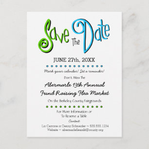 Church, School, Business Event Save the Date Announcement Postcard